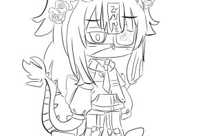 Гача одежда раскраска