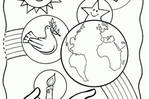 Раскраска мир на земле