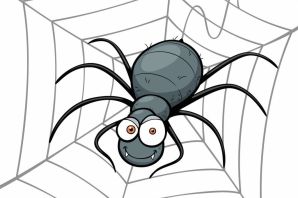 Милый паучок рисунок
