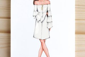 Эскиз платья карандашом