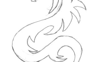 Дракон рисунок легкий