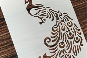Трафарет павлина