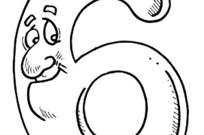 Веселые цифры раскраска