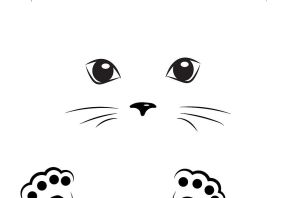 Морда кота рисунок простой