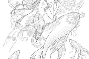 Раскраска русалка