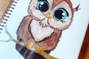 Сова детский рисунок