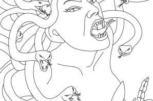 Раскраска медуза горгона