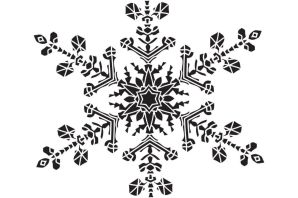 Эскиз легкой снежинки