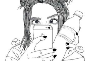 Телефон раскраска