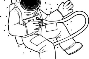 Космонавт трафарет