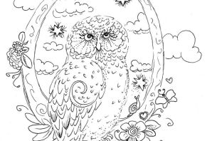 Сова рисунок для выжигания