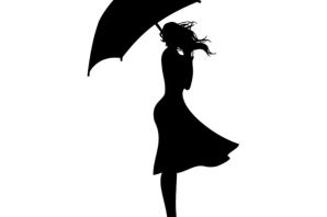 Трафарет зонтик