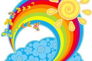 Радуга нарисованная