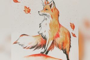 Рисунок лисы для срисовки