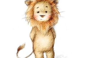 Лев рисунок детский