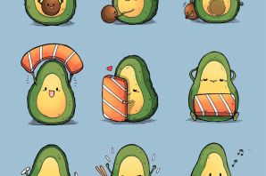 Авокадик рисунок