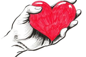 Рисунок сердце в руках