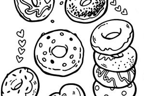 Раскраска пончик