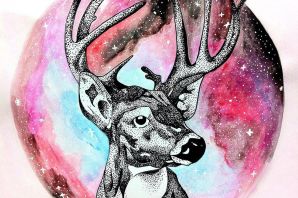 Северный олень рисунок