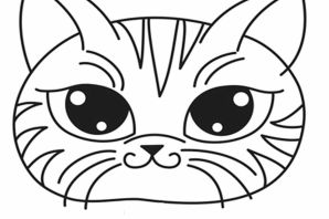 Морда кота раскраска