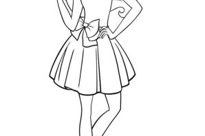 Барби разукрашка