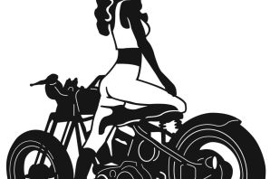 Мотоцикл трафарет