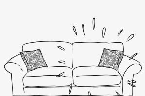 Диван раскраска