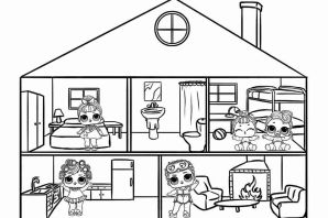 Раскраска бумажный домик