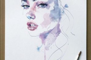 Простые акварельные рисунки