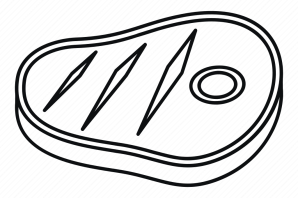 Мясо рисунок карандашом