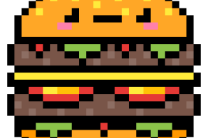 Бургер по клеточкам