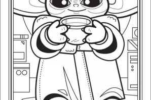 Грогу раскраска