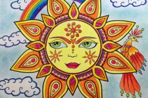 Славянское солнце рисунок