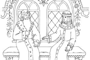 Раскраска о царе салтане