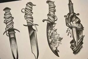 Нож бабочка эскиз