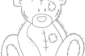 Простой рисунок мишки