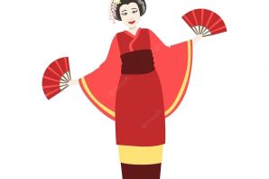 Японское кимоно рисунок