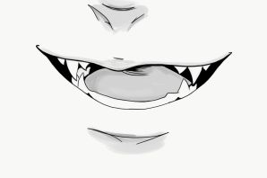 Улыбка рисунок карандашом