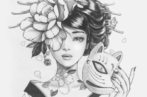 Гейша рисунок