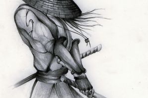 Эскизы самурая легкие