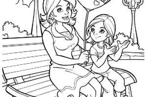 Раскраска мама и малыш