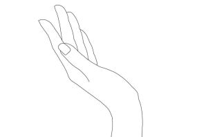 Контурный рисунок руки