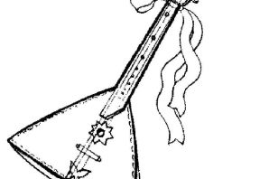 Балалайка рисунок детский