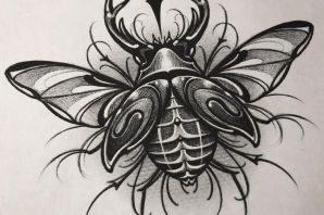 Паук реализм эскиз