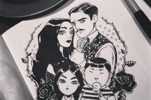 Венсдей аддамс рисунок