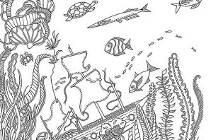 Морское дно раскраска