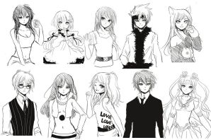 Манхва скетч эскиз