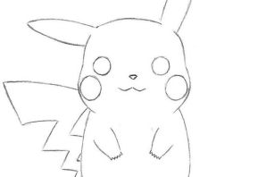 Пикачу рисунок простой