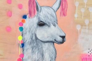 Милая лама рисунок