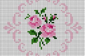 Рисунки по клеточкам роза